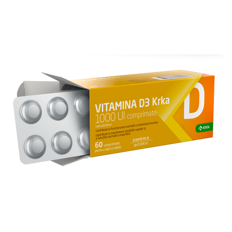VITAMINA D3 KRKA 1000 UI 60CPR